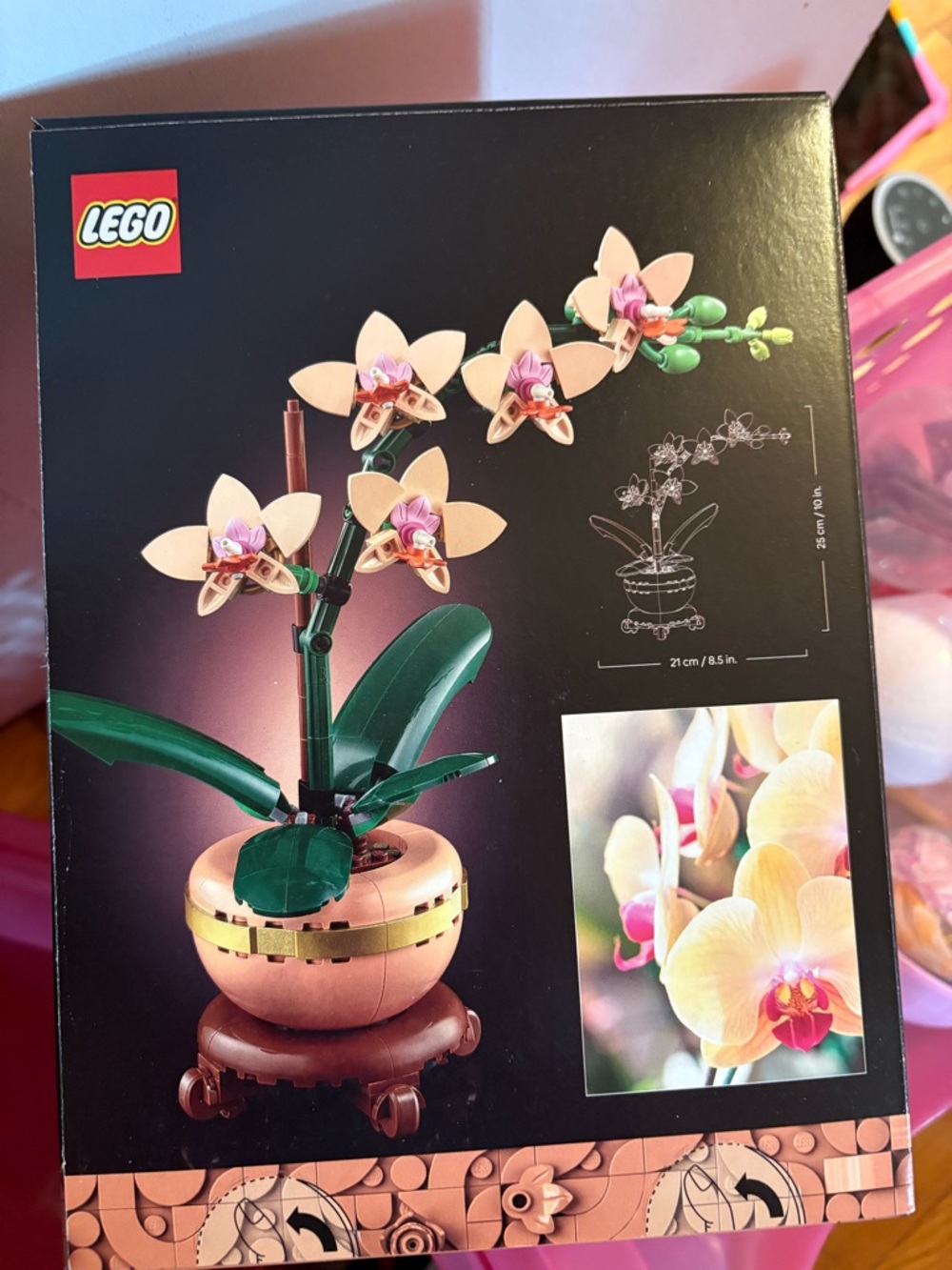 LEGO mini Orchid in Pink Pot Decorative Accent